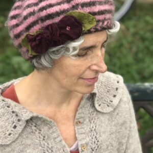 Striped Wool Beret- Custom Made in Many Colours- Collette