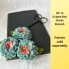 kit for making wool felt zinnias