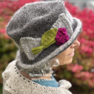 Eliza- Edwardian Style Knit and Felted Hat- Custom Made- Any Colour