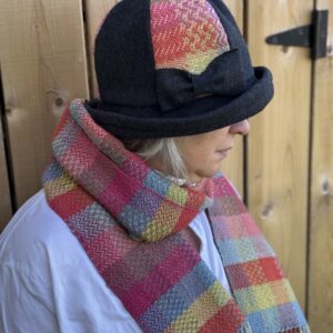 Handwoven Cloche Hat- Size Lg (23-23.5")- Ready to Ship