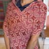 Handwoven Pink and Red Scarf